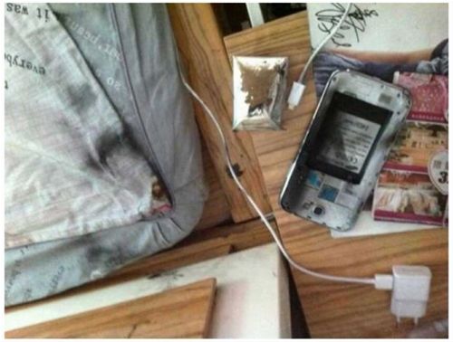 三星Galaxy Note 2充电时发生爆炸