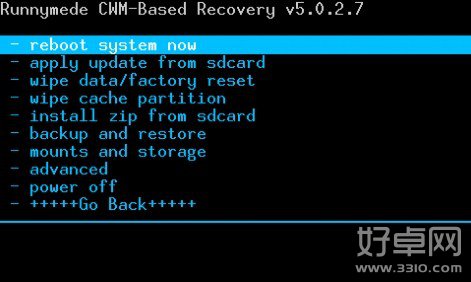 Recovery各选项中英文对照表
